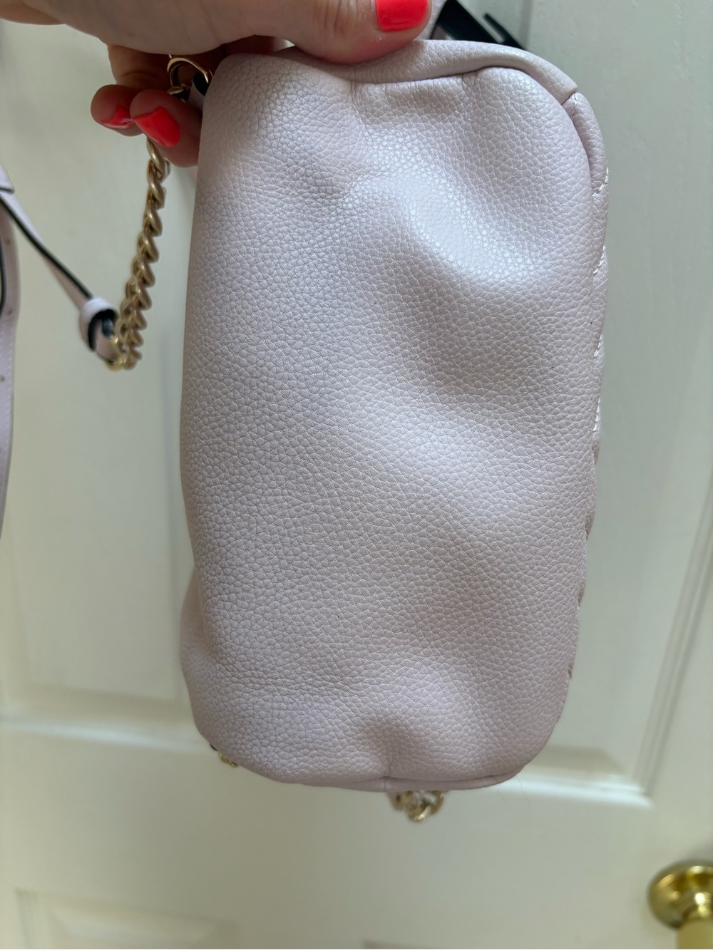 Victoria's Secret Pink Quilted Mini Backpack with Gold Chain - Picture 7 of 11